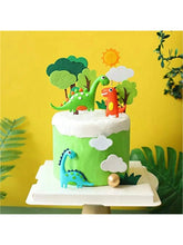 Lade das Bild in den Galerie-Viewer, Dinosaurier Kuchen Torten Deko Figuren Set mit 13 Teilen - für Geburtstagsfeier und Mottoparty
