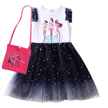 Lade das Bild in den Galerie-Viewer, Süßes Kleid für Kinder und Taschen Set mit KPop Demon Hunters Motiven
