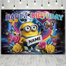 Lade das Bild in den Galerie-Viewer, Minions Happy Birthday Geburtstag Poster Hintergrund Banner

