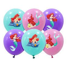 Lade das Bild in den Galerie-Viewer, 10 Stk. Ballons mit Meerjungfrau Motiv für Feier, Deko, Geburtstag
