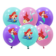 10 Stk. Ballons mit Meerjungfrau Motiv für Feier, Deko, Geburtstag