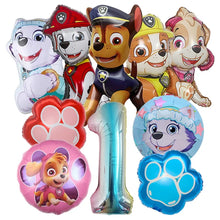 Lade das Bild in den Galerie-Viewer, Bunte Paw Patrol Kindergeburtstags Ballons mit Jahreszahl
