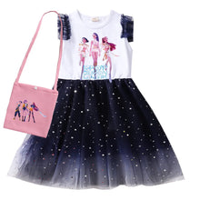 Lade das Bild in den Galerie-Viewer, Süßes Kleid für Kinder und Taschen Set mit KPop Demon Hunters Motiven
