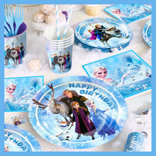 Lade das Bild in den Galerie-Viewer, 161teiliges Eiskönigin Frozen Party Geburtstag Becher, Teller, Tischdecke, Servietten etc. Set
