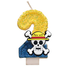 Lade das Bild in den Galerie-Viewer, One Piece Geburtstagskerze mit Jahreszahl Luffy
