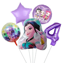 Lade das Bild in den Galerie-Viewer, Kpop Demon Hunters Ballon Set mit Jahreszahl für Geburtstag, Ehrentag, Kindergeburtstag
