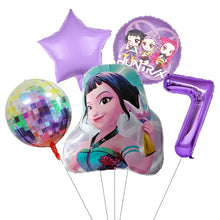 Lade das Bild in den Galerie-Viewer, Kpop Demon Hunters Ballon Set mit Jahreszahl für Geburtstag, Ehrentag, Kindergeburtstag
