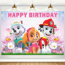 Lade das Bild in den Galerie-Viewer, Pinke Paw Patrol Skye Happy Birthday Leinwand Poster Geburtstags Deko
