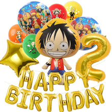 Lade das Bild in den Galerie-Viewer, One Piece Luffy Geburtstags Deko Teller, Becher, Ballons uvm.
