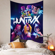 Kpop D-Demon Hunters HIntergrund Poster Wand Deko für Feier, Event, Geburtstag