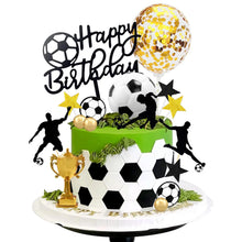 Lade das Bild in den Galerie-Viewer, Fußball Kuchen Torten Deko Set mit 28 Teilen, Geburtstag, Mottoparty etc.

