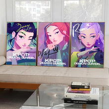 Lade das Bild in den Galerie-Viewer, KPop Demon Hunters Poster Kunstdruck Hunterix Wandposter Deko
