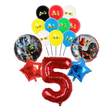 Lade das Bild in den Galerie-Viewer, Ninjago Luftballon Set mit Jahreszahl für Geburtstag, Feier etc.
