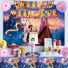 Lade das Bild in den Galerie-Viewer, Rapunzel Geburtstag Partydekoration Set mit 112 Teilen
