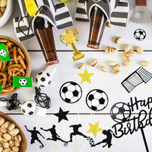 Lade das Bild in den Galerie-Viewer, Fußball Kuchen Torten Deko Set mit 28 Teilen, Geburtstag, Mottoparty etc.
