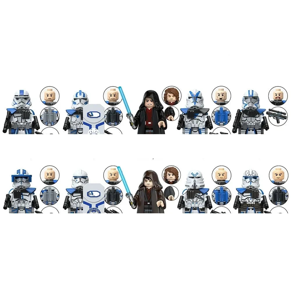 Anakin Skywalker mit Clone Troopers Star Wars Mini Figuren im Set 10 Stk.