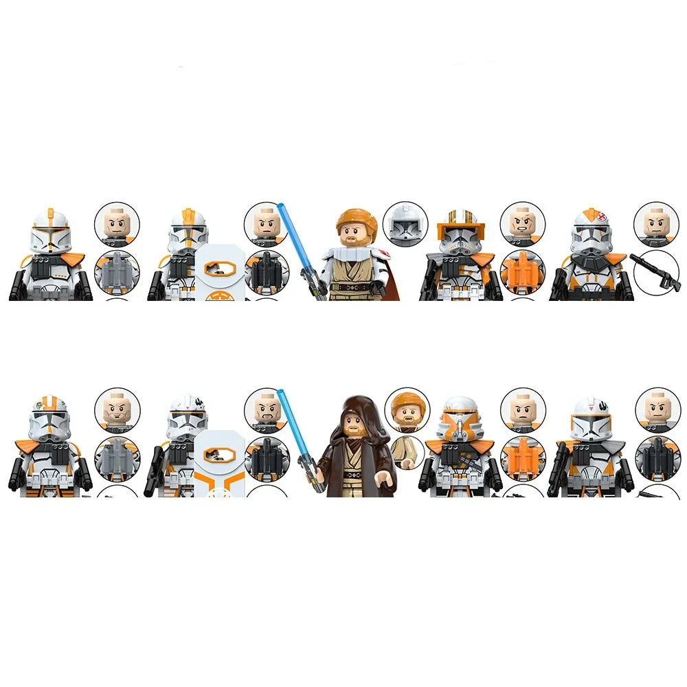 Obi Wan Clone Trooper - 10 Stk. Star Wars 212th Attack Battalion Mini Figuren im Set