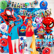 Lade das Bild in den Galerie-Viewer, Spiderman Spider-Verse Geburtstag Party Deko Set mit 30 Teilen
