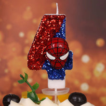 Lade das Bild in den Galerie-Viewer, Spider-Man Geburtstag Kerze mit Jahreszahl
