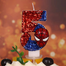 Lade das Bild in den Galerie-Viewer, Spider-Man Geburtstag Kerze mit Jahreszahl
