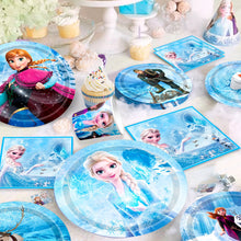 Lade das Bild in den Galerie-Viewer, Die Eiskönigin Frozen Geburtstag Party Deko - Teller, Becher und Servietten (120 Stk. im Set)
