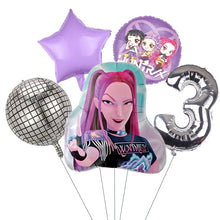 Lade das Bild in den Galerie-Viewer, Kpop Demon Hunters Ballon Set mit Jahreszahl für Geburtstag, Ehrentag, Kindergeburtstag
