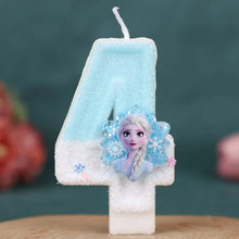 Lade das Bild in den Galerie-Viewer, Die Eiskönigin Frozen Geburtstagskerzen Kindergeburtstag mit Jahreszahl
