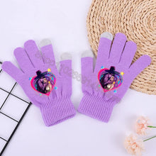 Lade das Bild in den Galerie-Viewer, Wärmende K Pop Demon Hunter Winterhandschuhe in Lila

