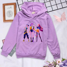 Lade das Bild in den Galerie-Viewer, Niedlicher Hunterx Kpop Demon Hunter Kapuzenhoodie Pullover für Kinder
