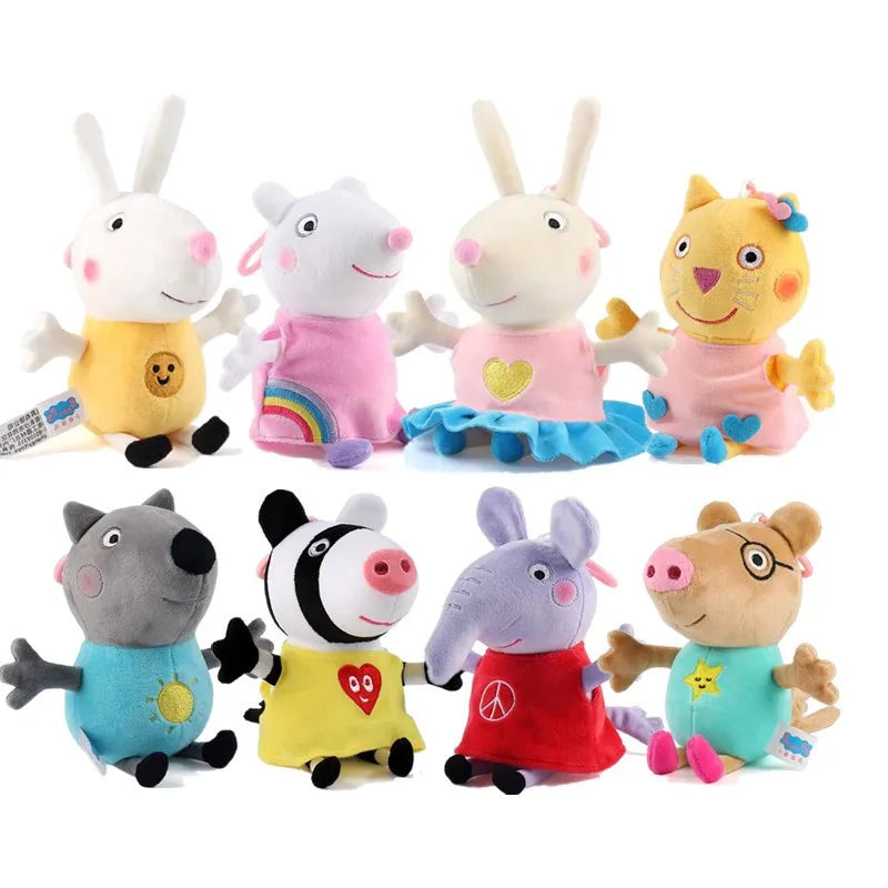 Peppa Wutz Kuscheltiere Sets mit 8 oder 10 Plüsch Figuren (ca. 19cm)