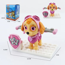 Lade das Bild in den Galerie-Viewer, 6er Set Paw Patrol Baustein Figuren mit Chase, Marshal, Rubble, Skye etc.
