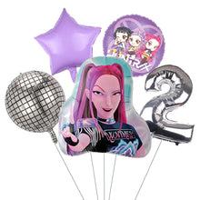 Lade das Bild in den Galerie-Viewer, Kpop Demon Hunters Ballon Set mit Jahreszahl für Geburtstag, Ehrentag, Kindergeburtstag
