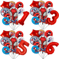 Spider-Man Kindergeburtstag Luftballons 9 Stk. mit Jahreszahl