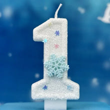 Lade das Bild in den Galerie-Viewer, Die Eiskönigin Frozen Geburtstagskerzen Kindergeburtstag mit Jahreszahl
