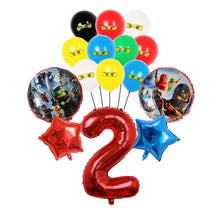 Lade das Bild in den Galerie-Viewer, Ninjago Luftballon Set mit Jahreszahl für Geburtstag, Feier etc.
