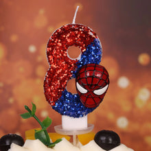 Lade das Bild in den Galerie-Viewer, Spider-Man Geburtstag Kerze mit Jahreszahl
