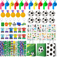 Lade das Bild in den Galerie-Viewer, Spiel Set mit 96 Teilen für die perfekte Fußball Themen Feier, Party, Geburtstag, Kindergeburtstag
