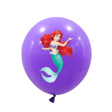 Lade das Bild in den Galerie-Viewer, 10 Stk. Ballons mit Meerjungfrau Motiv für Feier, Deko, Geburtstag

