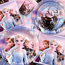 Lade das Bild in den Galerie-Viewer, Frozen Die Eiskönigin Elsa Anna Geburtstag Deko Feier Set mit 184 Teilen
