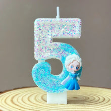 Lade das Bild in den Galerie-Viewer, Die Eiskönigin Frozen Geburtstagskerzen Kindergeburtstag mit Jahreszahl
