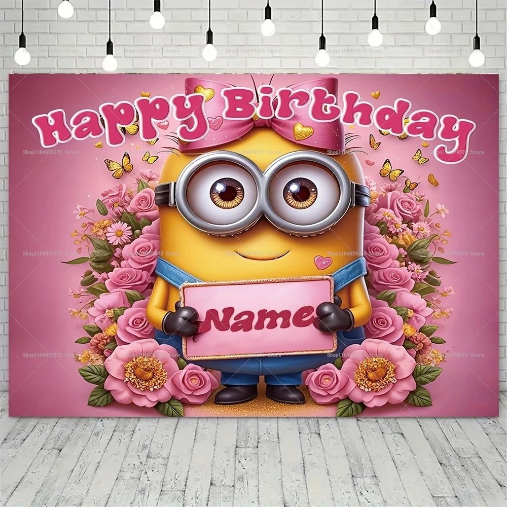 Minions Happy Birthday Geburtstag Poster Hintergrund Banner
