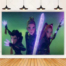 Lade das Bild in den Galerie-Viewer, HUNTR/X‌ KPop Demon Hunters‌ Feier Party Große Poster für Geburtstag etc.
