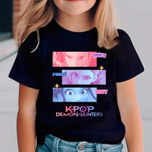 Lade das Bild in den Galerie-Viewer, Cooles Kinder T-Shirt mit Kpop Demon Hunter Motiven
