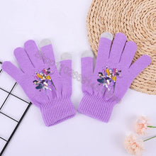 Lade das Bild in den Galerie-Viewer, Wärmende K Pop Demon Hunter Winterhandschuhe in Lila
