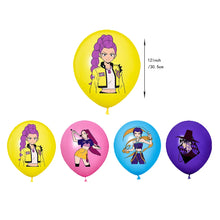 Lade das Bild in den Galerie-Viewer, KPop Girl Demon Hunters Geburtstag Deko Set mit Ballons, Jahreszahl, Kuchen Deko und Banner
