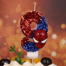 Lade das Bild in den Galerie-Viewer, Spider-Man Geburtstag Kerze mit Jahreszahl
