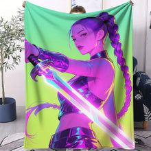 Lade das Bild in den Galerie-Viewer, Flauschige Hunterix K-Pop Demon Hunters Flanelldecken in 31 verschiedenen Motiven
