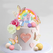 Lade das Bild in den Galerie-Viewer, 47teiliges Einhorn Kuchen Torten Deko Set für Kinder-Geburtstag, Feier etc.
