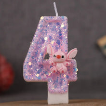 Lade das Bild in den Galerie-Viewer, Pinke Angel und Lilo &amp; Stitch Geburtstagskerzen mit Jahreszahl
