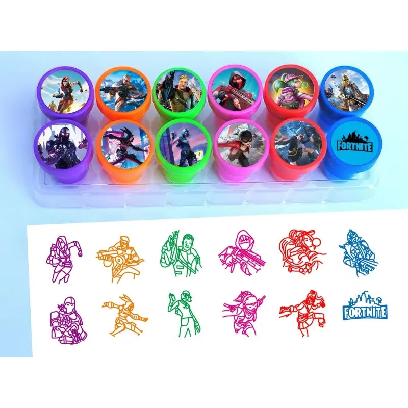 12 Stk. Fortnite Stempel zum spielen und Spaß haben